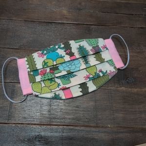 Handmade reusable cactus face mask